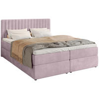 BOXBETT Dream mit Topper 140/200 Rosa - Rosa, Holzwerkstoff/Textil (140/200cm) - Bromarkt