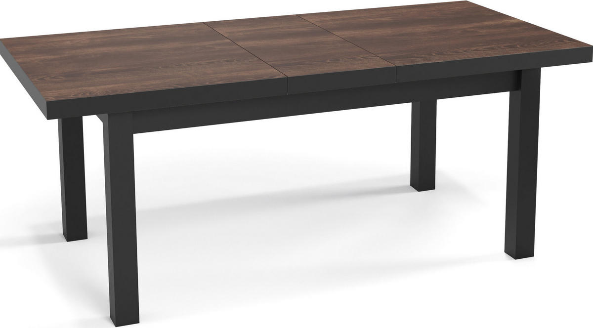 ESSTISCH Gemini rechteckig ausziehbar, Arvadonna Chestnut 200-300/100/78 cm - Kastanienfarben/Schwarz, Holz/Holzwerkstoff (100/300/78cm) - WFL GROUP