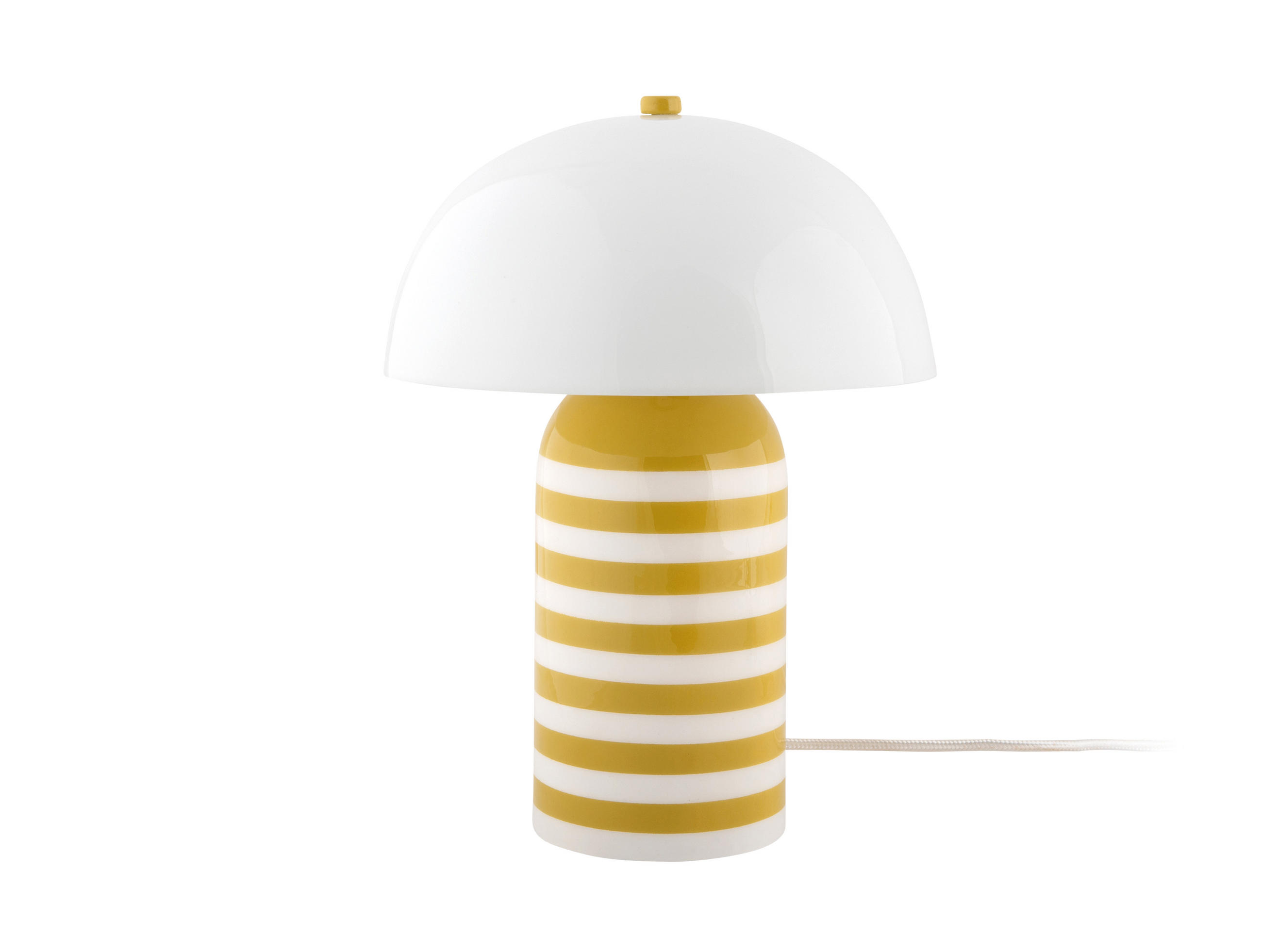 TISCHLAMPE Rayado Retro - Mehrfarbig - 23/23/30 cm - Currygelb, Metall (23/23/30cm) - Leitmotiv