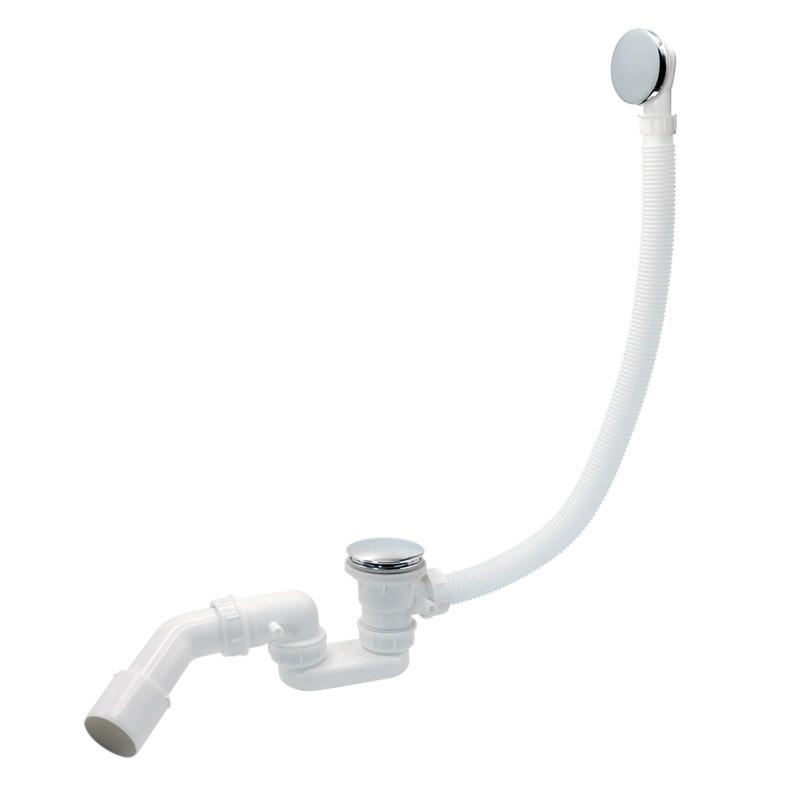 BADEWANNENABLAUF – (65 cm) G 1 1/2 Zoll - Weiß, Kunststoff (39/10.5/31cm)
