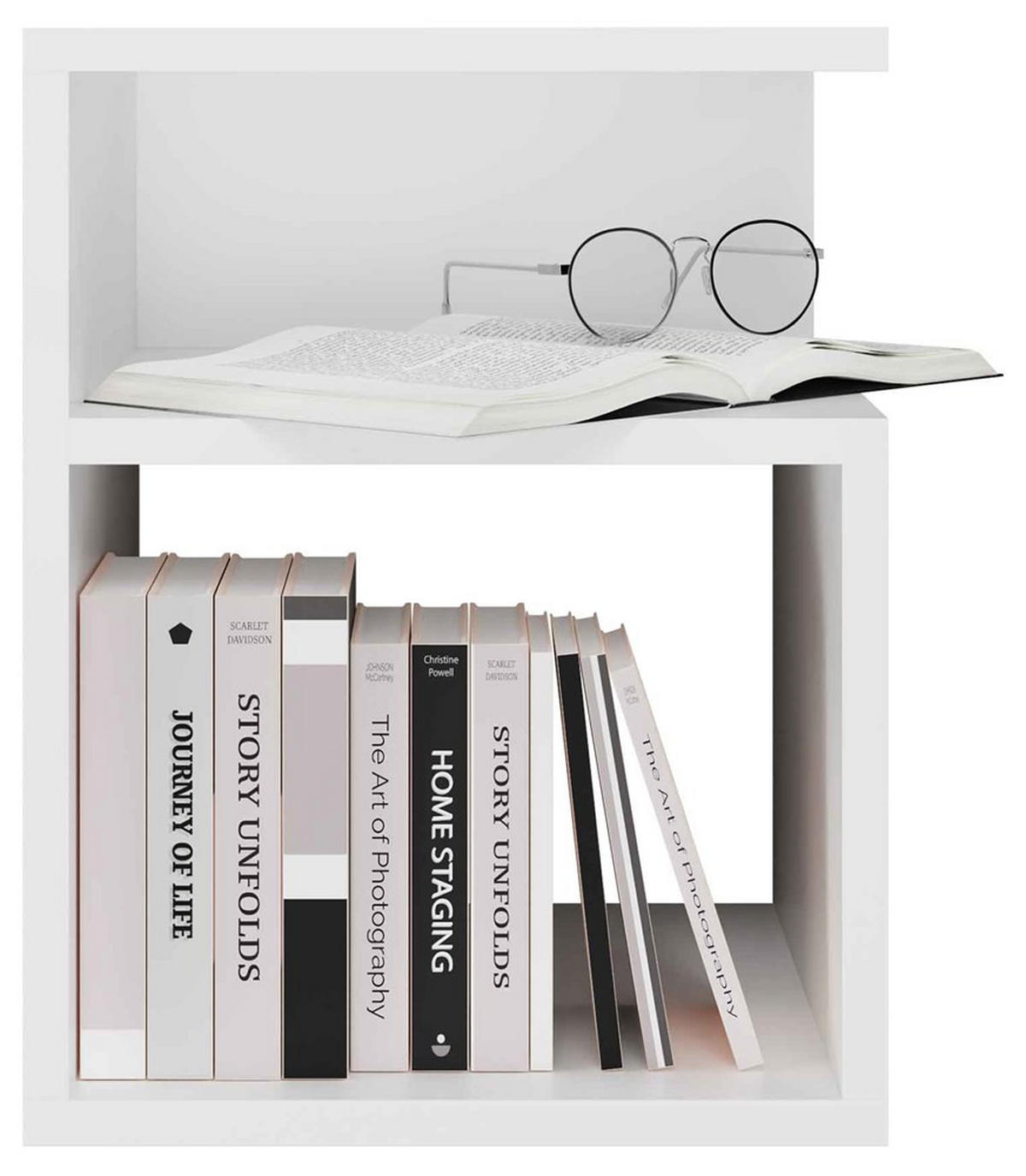 NACHTTISCH Weiß 30/40/30 - Weiß, Holzwerkstoff (30/40/30cm) - RAUMHIRSCH FURNITURE