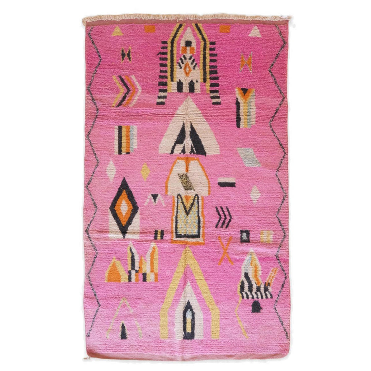 BERBERTEPPICH aus reiner Wolle 179x 288 cm - Pink, Naturmaterialien (179/288cm) - AFK Living