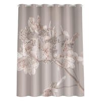 DUSCHVORHANG Zarte weiße Hortensie 180/200 cm - Beige, Textil (180/200cm) - Bilderwelten