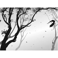 FOTOTAPETE Bäume 375 x 270 cm - Schwarz, Papier (375/270cm) - Sanders & Sanders