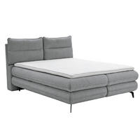 BOXBETT Verse 160 x 200 Einzelbett mit hochwertiger Bonell-Matratze und Topper VISCO - Dunkelgrau - Dunkelgrau, Holz (160/200cm) - Homesy
