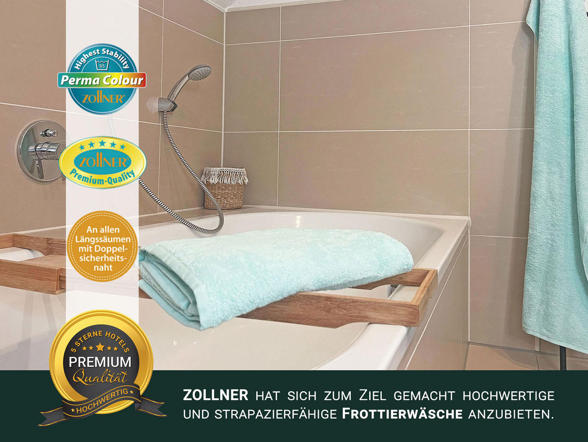 DUSCHTÜCHER, 3er-Set, 70x140 cm, 100% Baumwolle, Blau - Grün, Textil (70/140cm) - Zollner