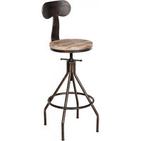 BARHOCKER Holz Bronze - Bronzefarben, Holz/Metall (41/96/41cm) - CLP