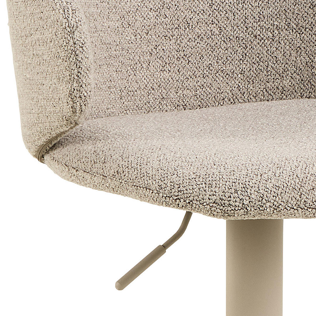 BARHOCKER, Stühle Beige, Metall / Polyester, 46 x 38 x 107 cm - Beige, Textil/Metall (46/107/38cm) - ebuy24