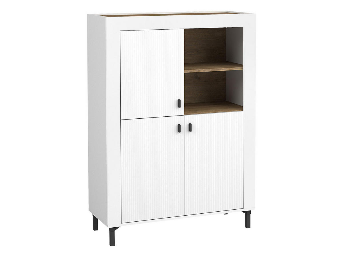 HIGHBOARD Mossa 3D MO05 - Schwarz/Weiß, Holzwerkstoff/Kunststoff (97/136/40cm) - MIRJAN24