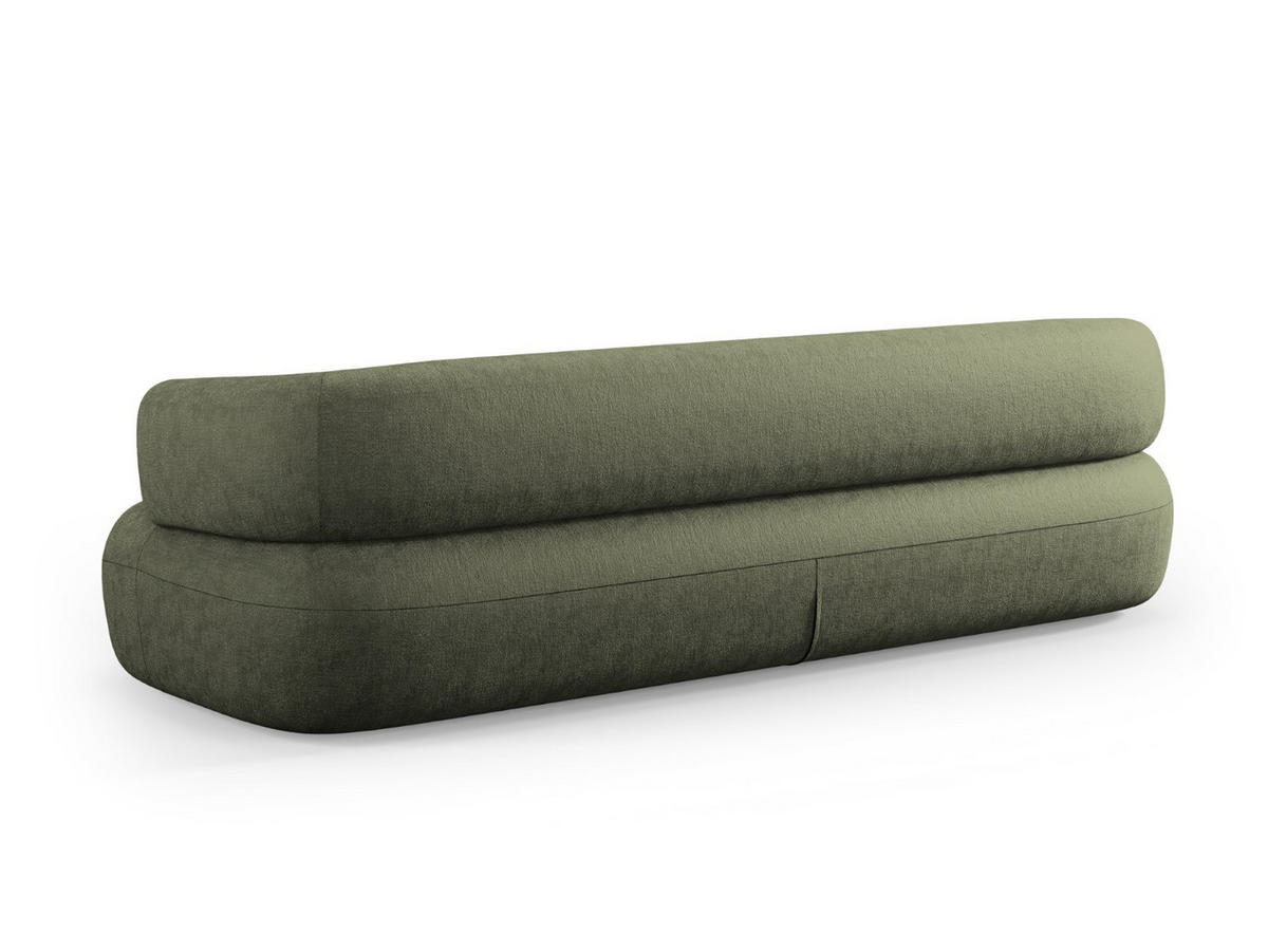 SOFA Jenny aus Chenille-Stoff grün 4 Sitzplätze - Grün, Textil (226/73/90cm) - Micadoni