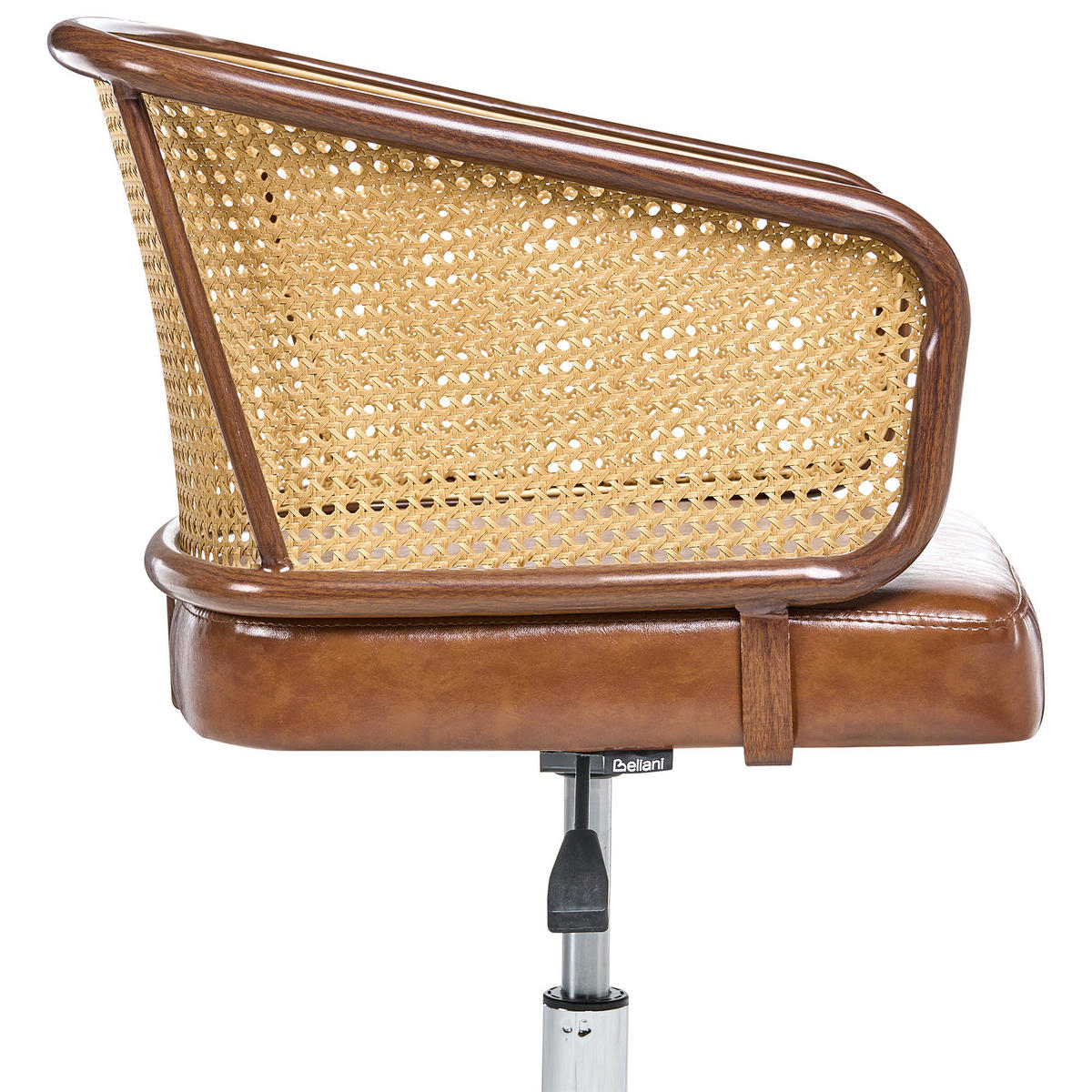 SCHREIBTISCHSTUHL Kunstleder Braun Tucson - Braun, Kunststoff (50/75/50cm) - Beliani