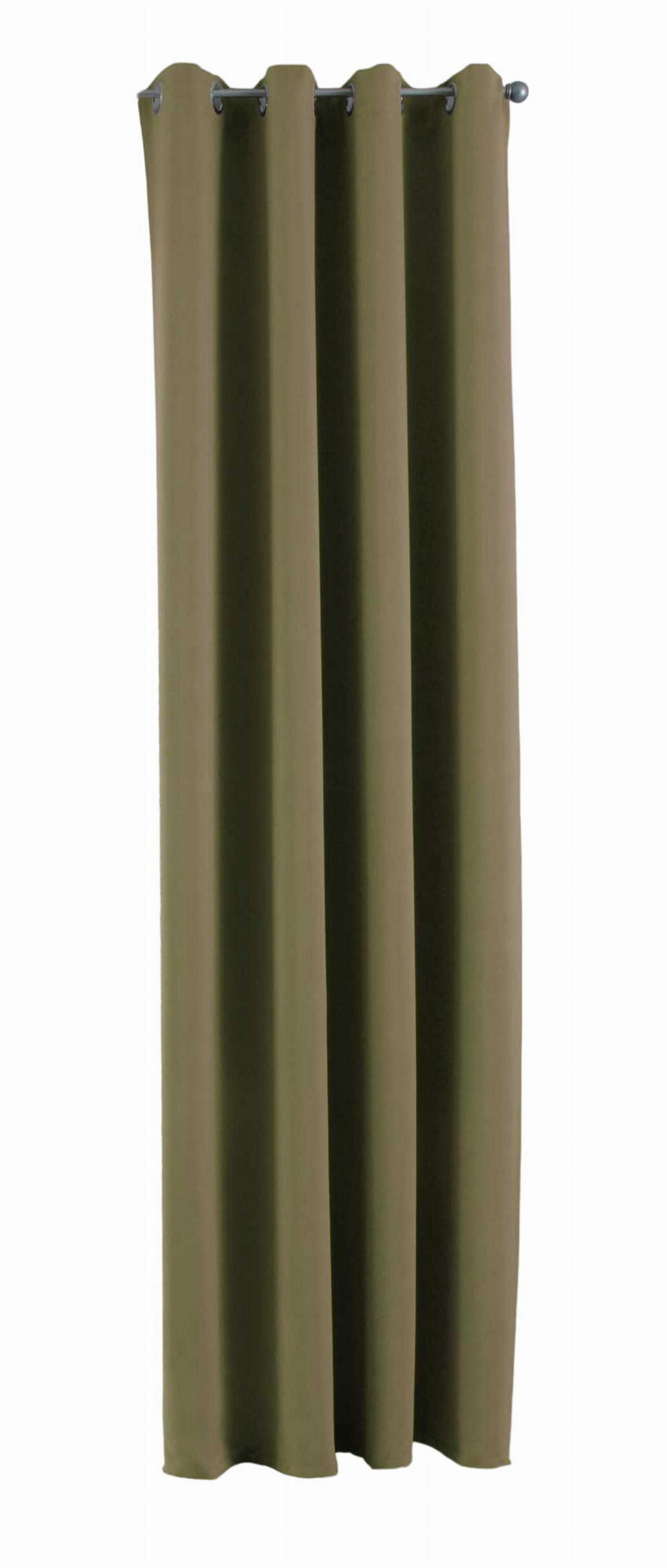 VORHANG »NEW YORK« HxB 245x140 cm Olive - Olivgrün, Textil (140/245cm) - Gardinenbox