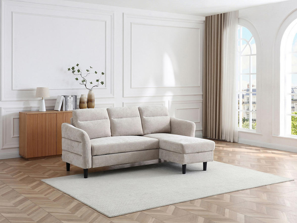 SCHLAFSOFA - -Sitzer - Stoff - Beige - - Beige, Textil (206/90/139cm) - Vente-Unique