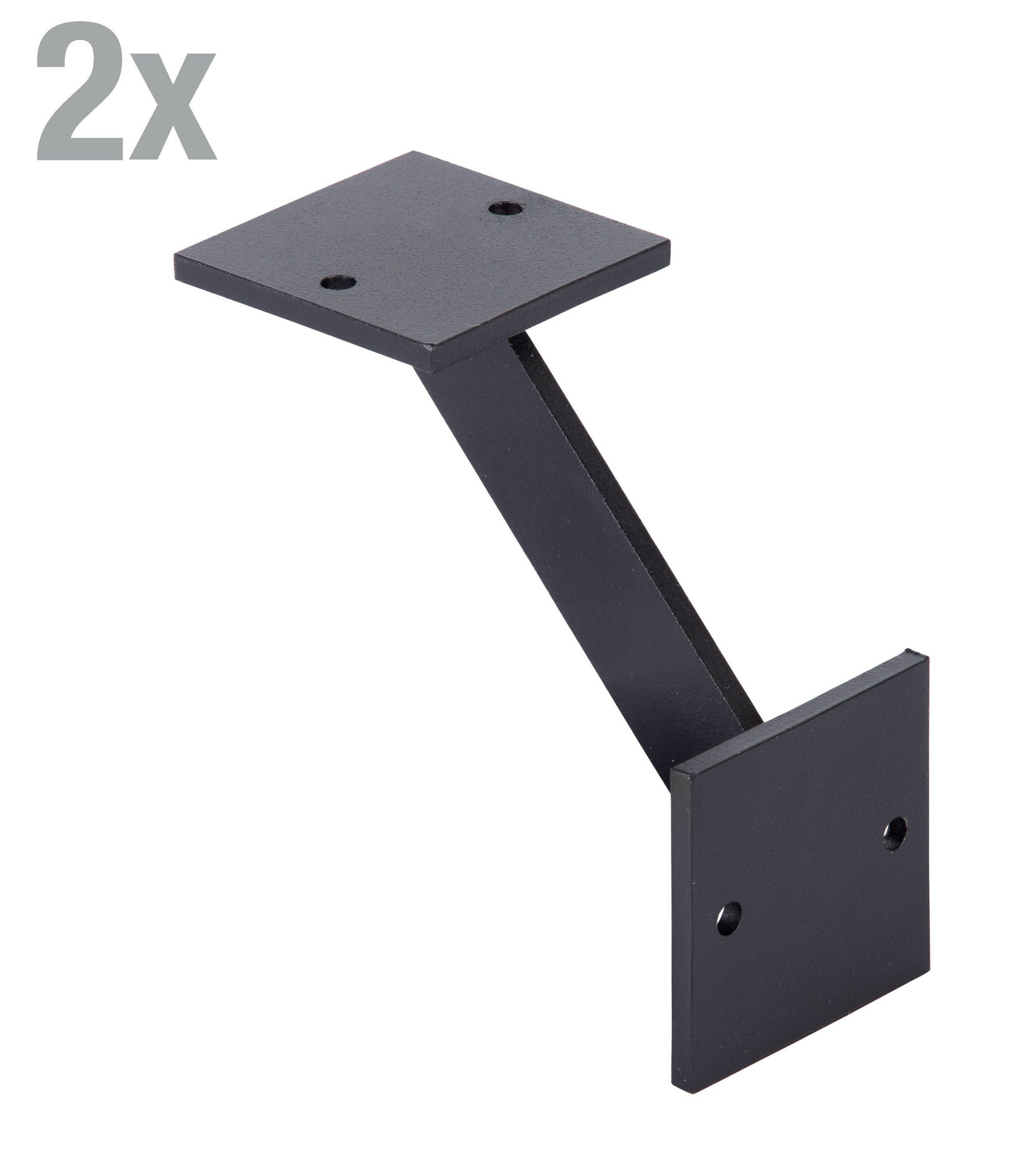 REGALTRÄGER als 2er Set Nick, Stahl in verschiedenen Trendfarben - Schwarz, Metall (10/5/10cm) - Alberts