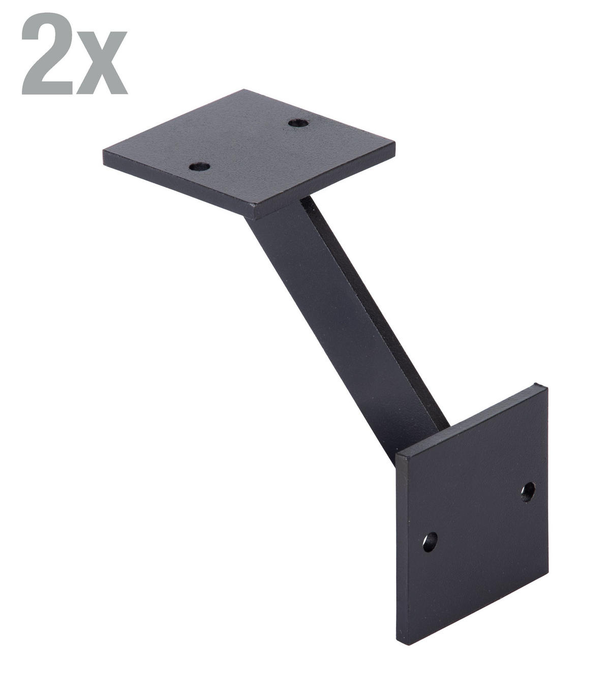 REGALTRÄGER als 2er Set Nick, Stahl in verschiedenen Trendfarben - Schwarz, Metall (10/5/10cm) - Alberts