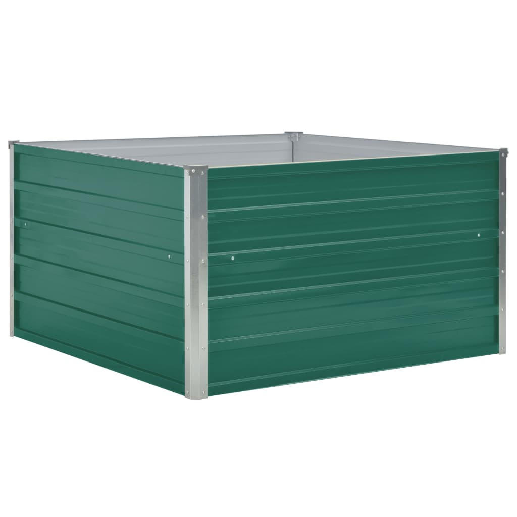 HOCHBEET 100 x 100 x 45 cm Verzinkter - Grün, Metall (100/45/100cm) - furnicato