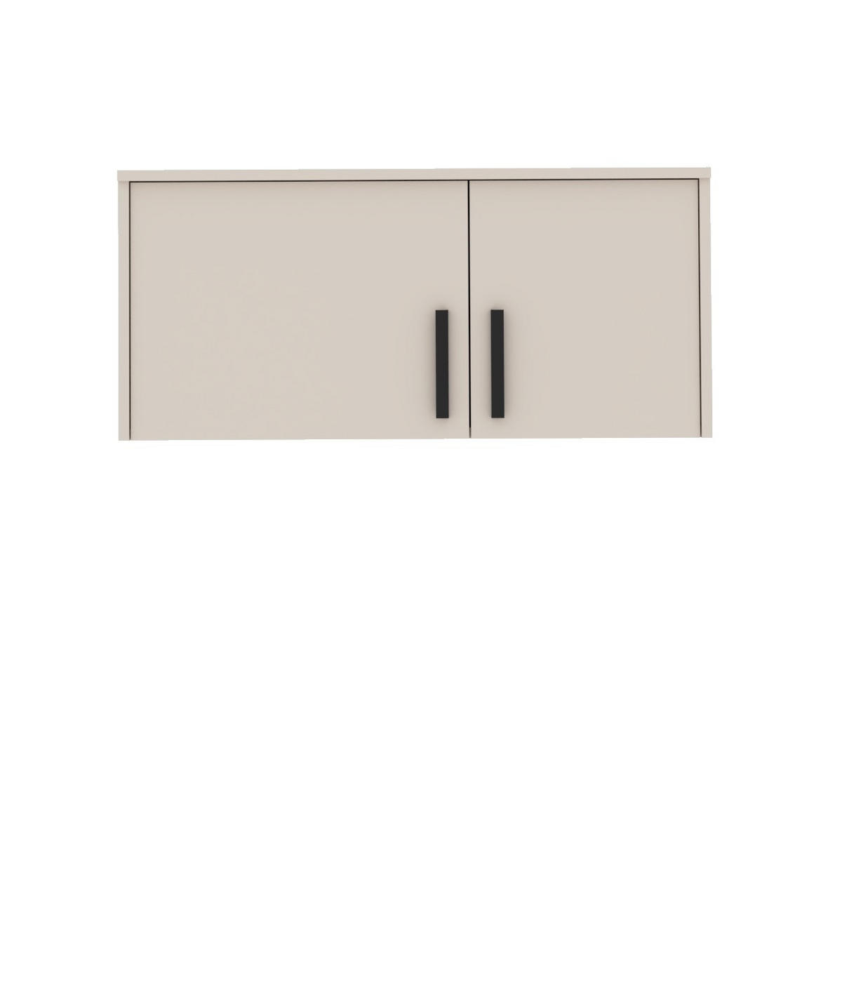 KLEIDERSCHRANK MIT AUFSATZ GRANT G1/18B GRAUBEIGE CASHMERE 88/235/54 - Kaschmir/Schwarz, Holzwerkstoff (88/235/54cm) - Marmex Möbel