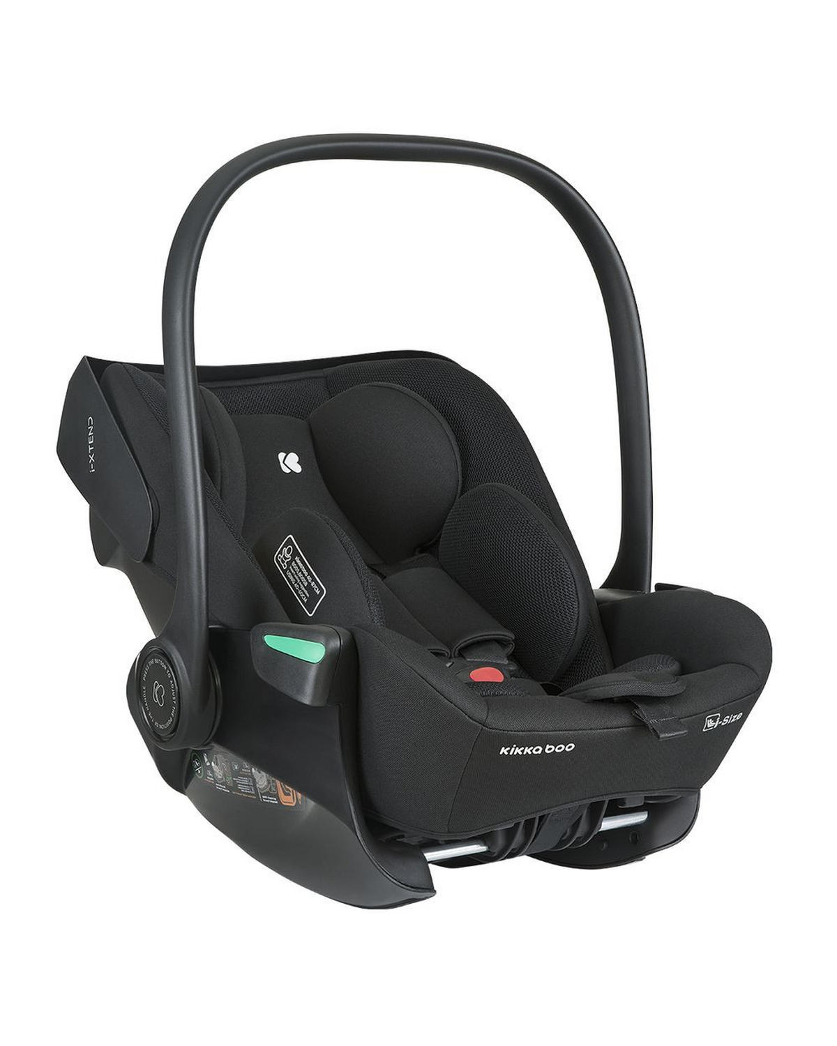 BABYSCHALE i-Xtend i-Size schwarz (40-87cm) Kopfstütze SPS Ganzkörperkissen - Schwarz, Kunststoff (46/75/54cm) - Kikka boo