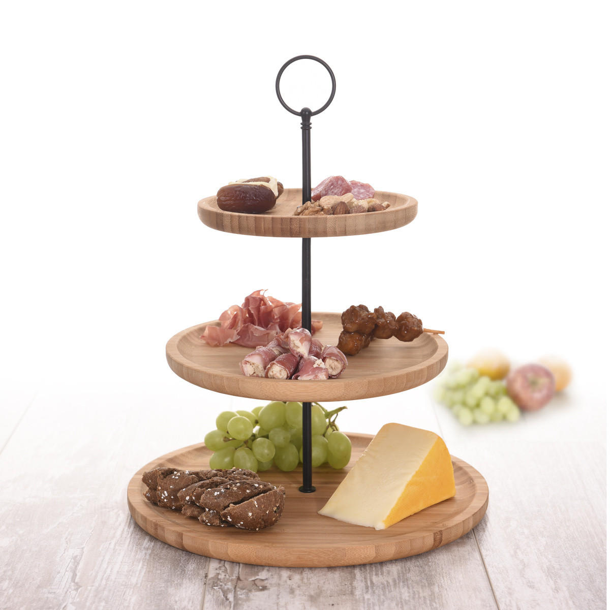 SERVIERETAGERE für Kuchen Braun - Braun, Naturmaterialen (21.5/24cm) - Excellent Houseware