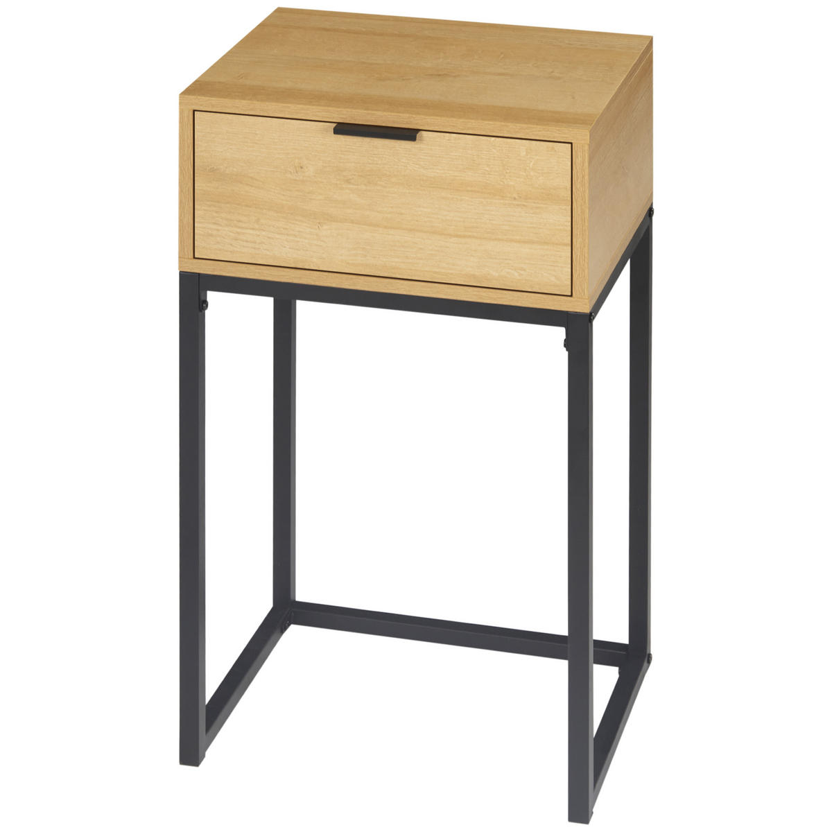 KONSOLENTISCH Naturholz Melamin in Holzoptik Stahl 1 Stück - Beige, Kunststoff (40/30/76cm) - GiPP