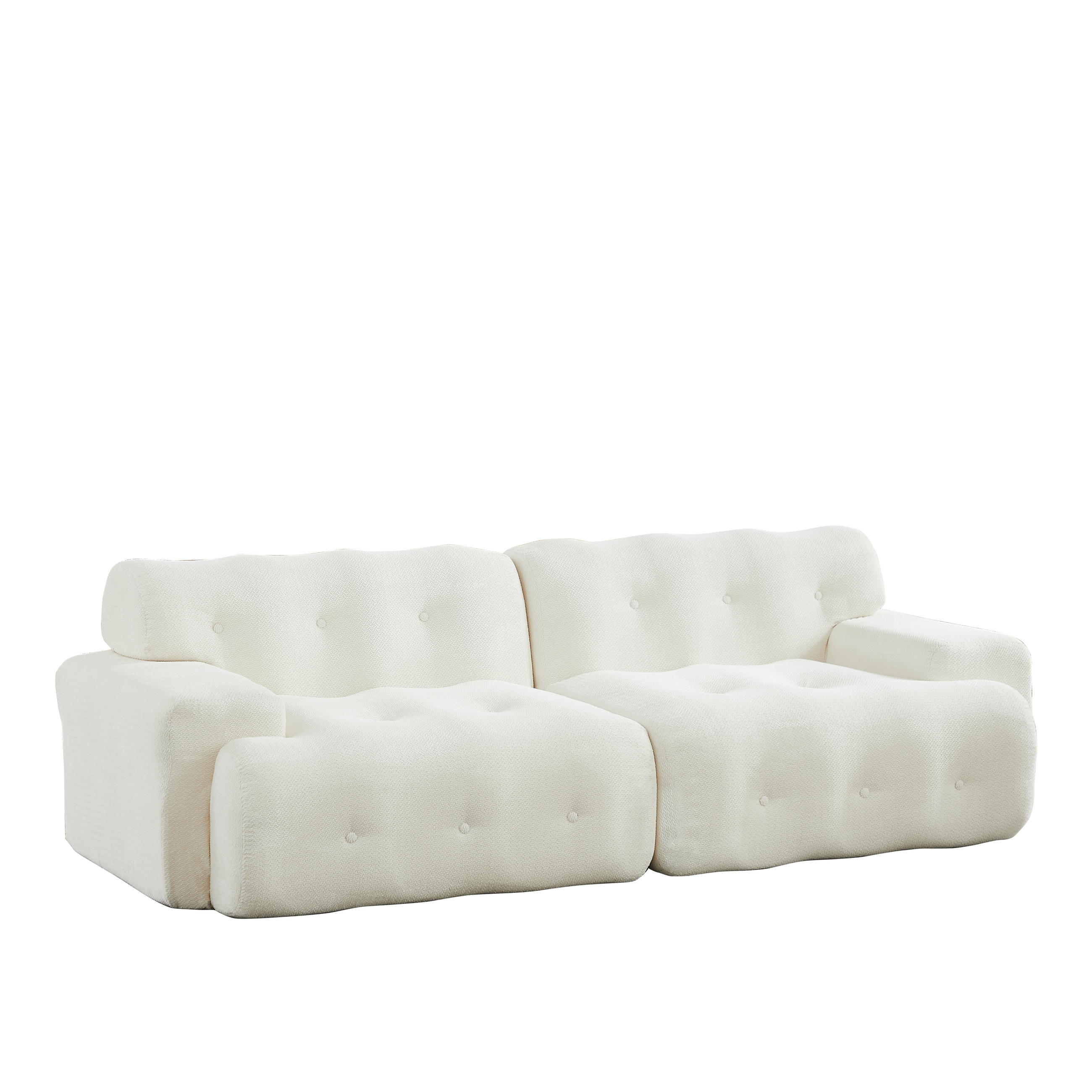 Meubliv Sofa Weiß 104x66x224 cm