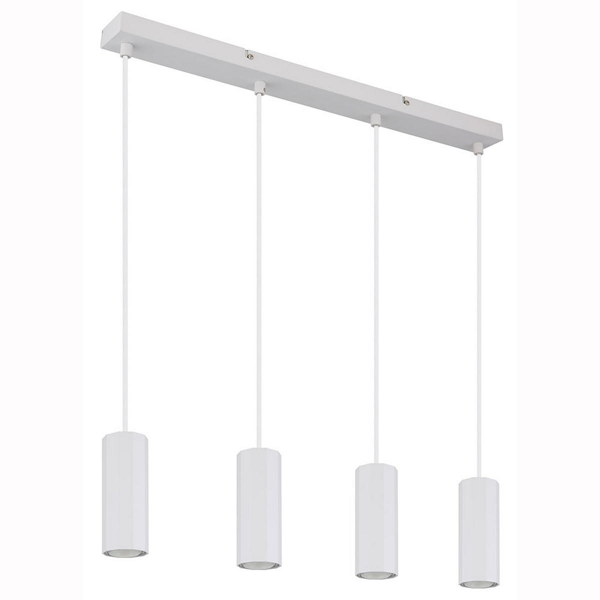 LED HÄNGELEUCHTE Weiß Matt 4-flammig - Weiß, Metall (61/6/120cm) - Globo Lighting