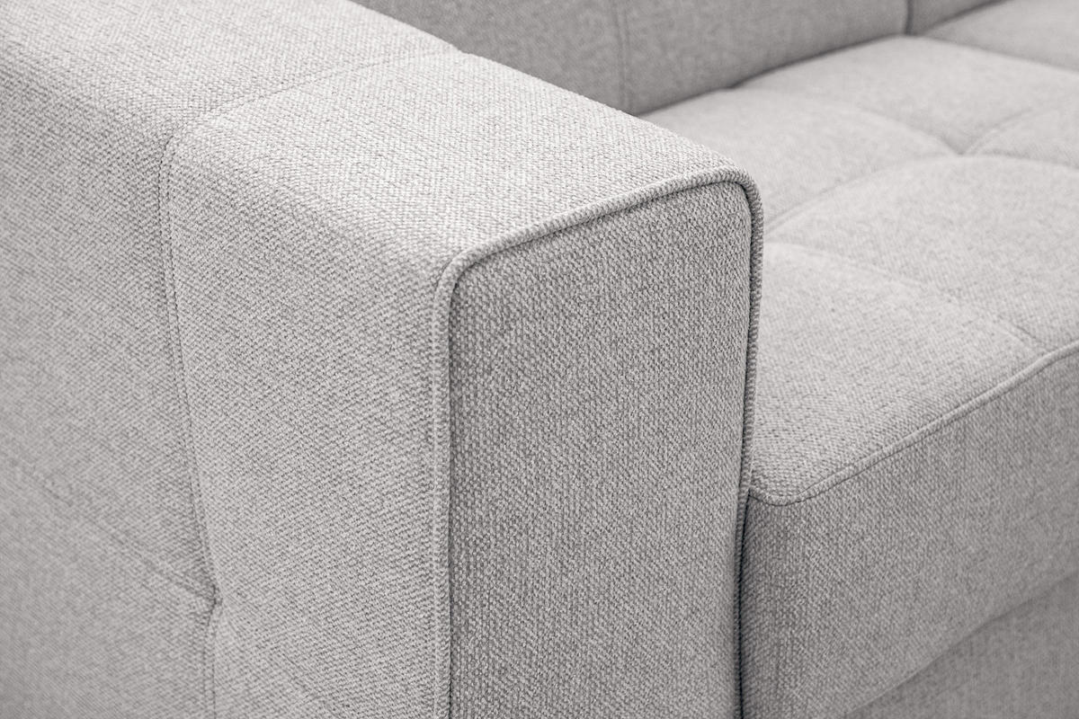 SOFA QUARTZ 3-Sitzer mit Ausziehsitz, creme - Creme, Holzwerkstoff/Textil (202/80/102cm) - Courtois Laville