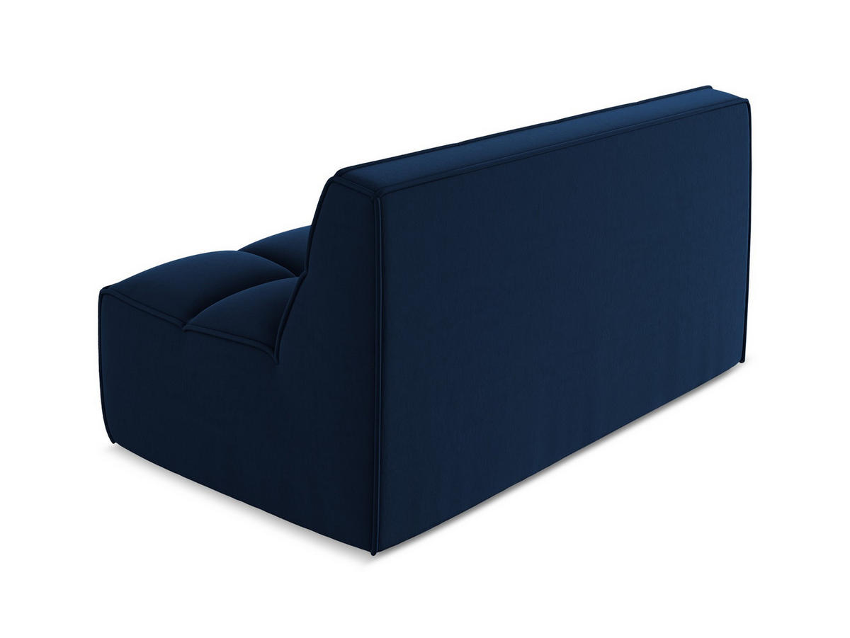 2-SITZER-SOFA Samt Stoff Blau - Blau/Schwarz, Kunststoff/Textil (160/75/93cm) - Makamii