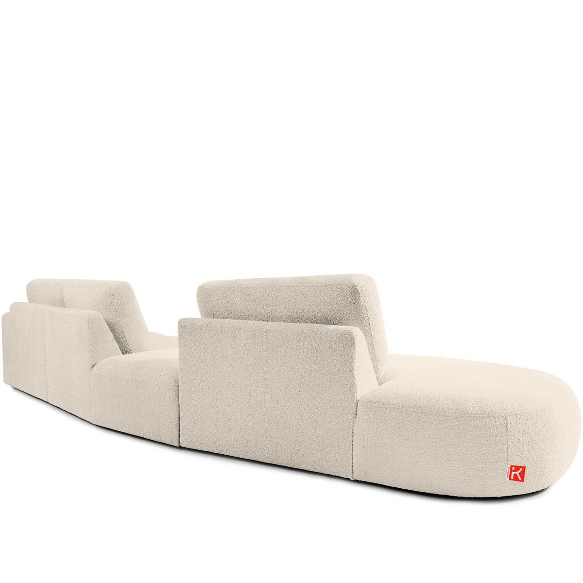5-SITZER ECKSOFA ZUCCO Boucle links, Cremeweiß - Creme, Textil (430/84/105cm) - KONSIMO®
