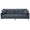 3-SITZER-SCHLAFSOFA Polyester Blau Lucan - Dunkelblau, Textil (190/75/90cm) - Beliani