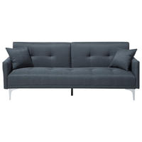 3-SITZER-SCHLAFSOFA Polyester Blau Lucan - Dunkelblau, Textil (190/75/90cm) - Beliani