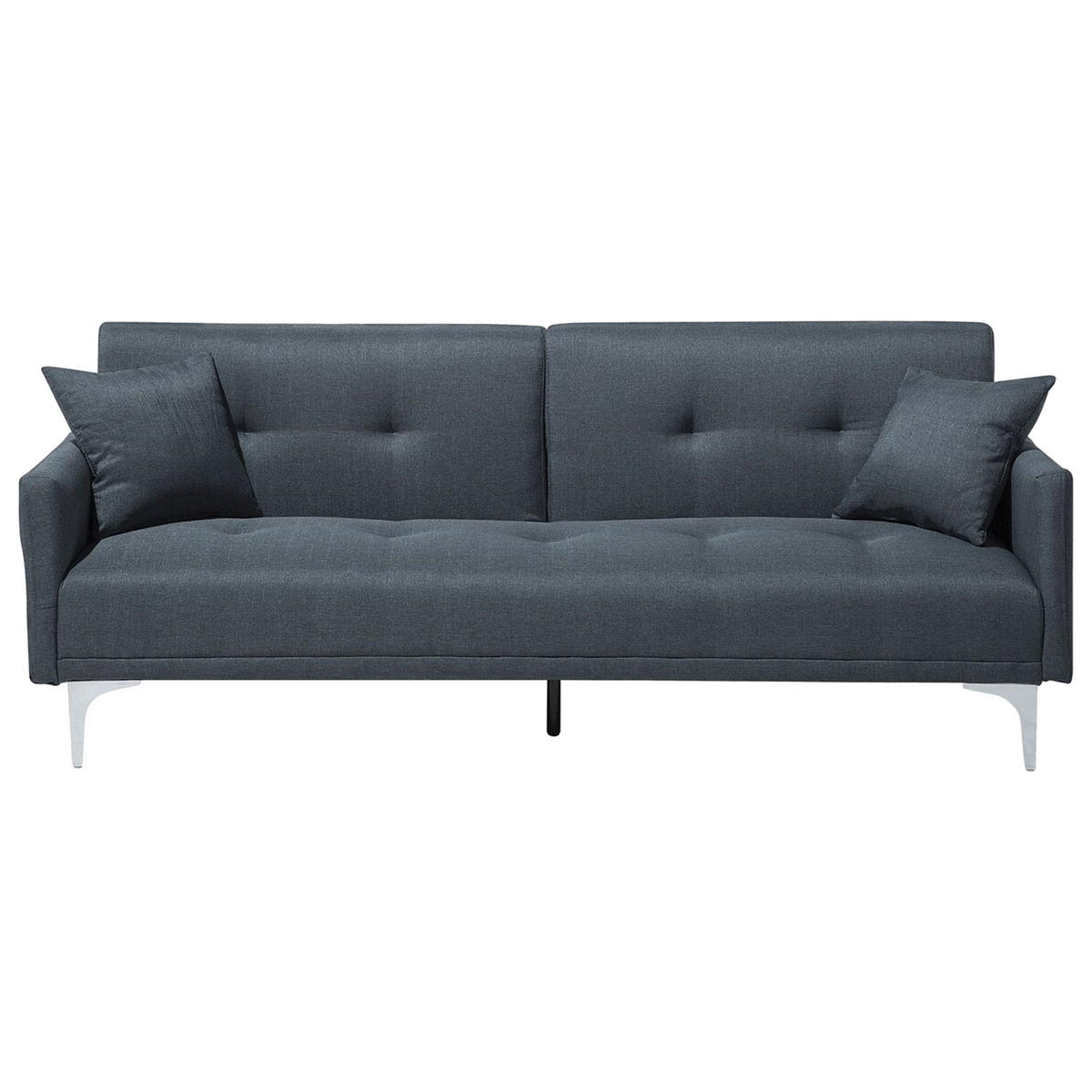3-SITZER-SCHLAFSOFA Polyester Blau Lucan - Dunkelblau, Textil (190/75/90cm) - Beliani