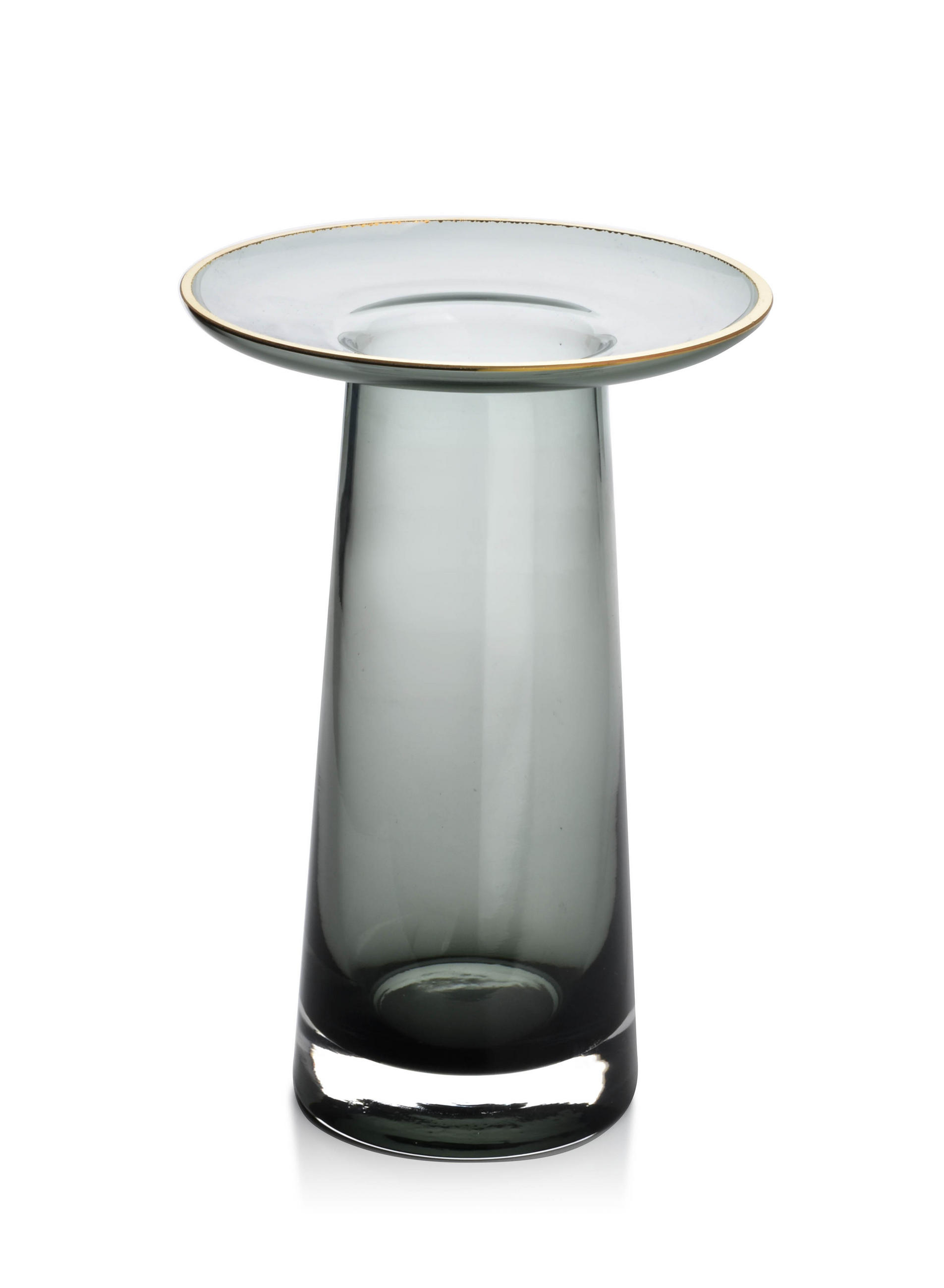 VASE Serenite Grau 13.5/13.5/20 cm Glas - Grau, Glas (20cm) - Mondex