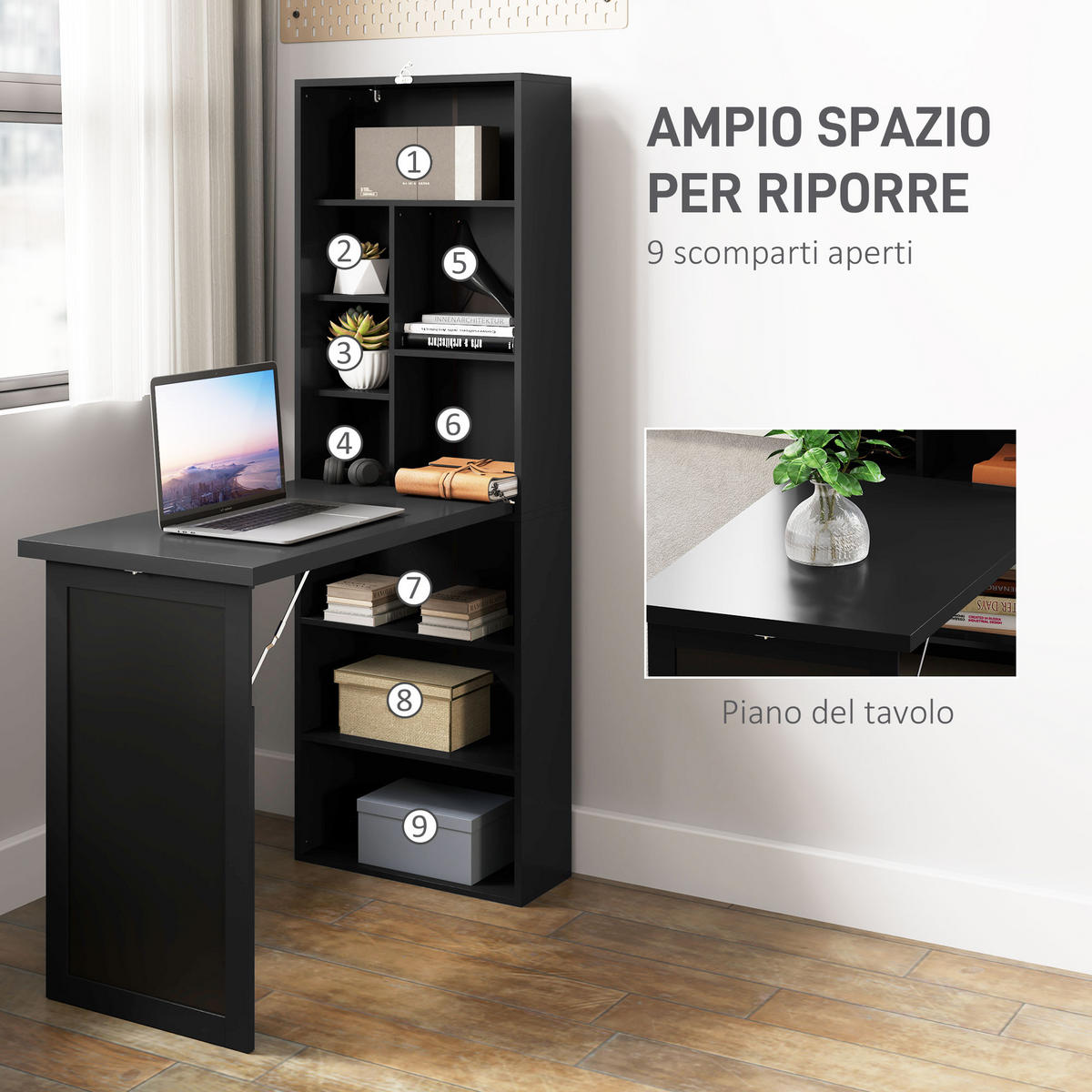 BÜROTISCH Schwarz 1 Stück - Schwarz, Holzwerkstoff (51/153/98cm) - GiPP