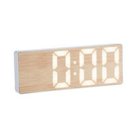 WECKER Bondone Flat LED - Weiß - 16/6 cm - Weiß, Kunststoff (16/6/16cm) - Karlsson