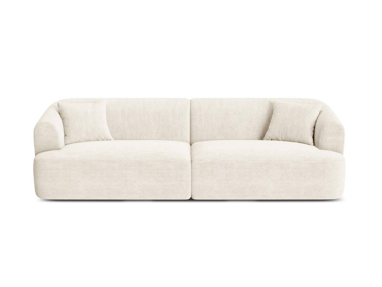 MODULARES-SOFA Campi aus Cord elfenbein 4 Sitzplätze - Ecru, Textil (90/70/255cm) - Cosmopolitan Design