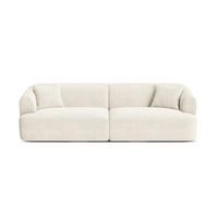 MODULARES-SOFA Campi aus Cord elfenbein 4 Sitzplätze - Ecru, Textil (90/70/255cm) - Cosmopolitan Design