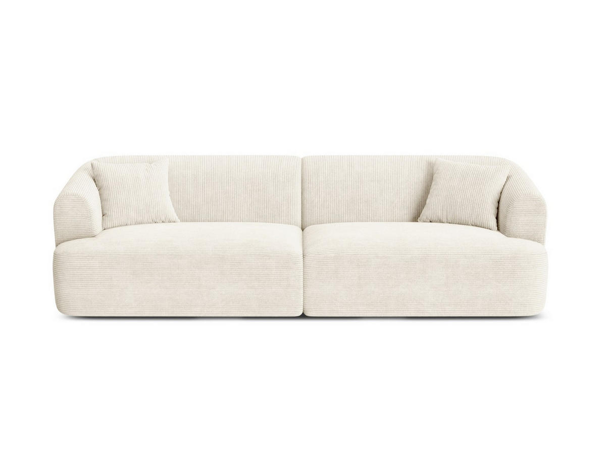 MODULARES-SOFA Campi aus Cord elfenbein 4 Sitzplätze - Ecru, Textil (90/70/255cm) - Cosmopolitan Design