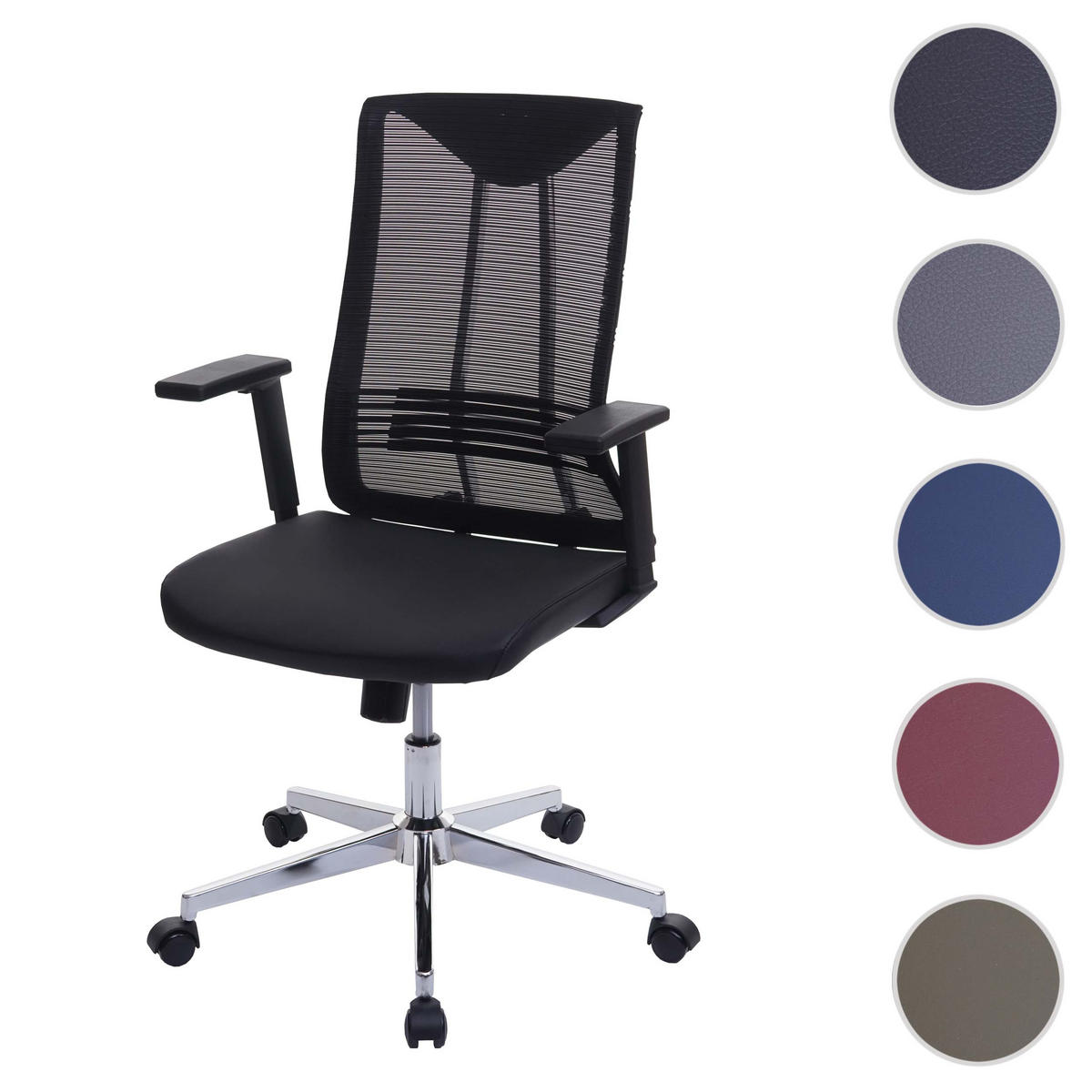 BÜROSTUHL Schwarz - Schwarz, Textil (65/110/66cm) - Jamb