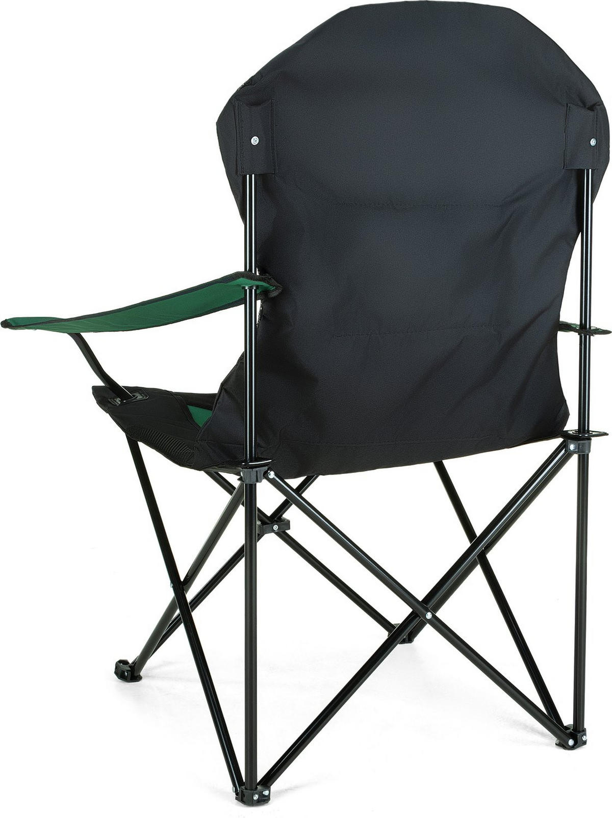 CAMPINGSESSEL bis 130 kg, mit Getränkehalter und Tragetasche - Grün, Textil/Metall (89/104/56cm) - Outtec