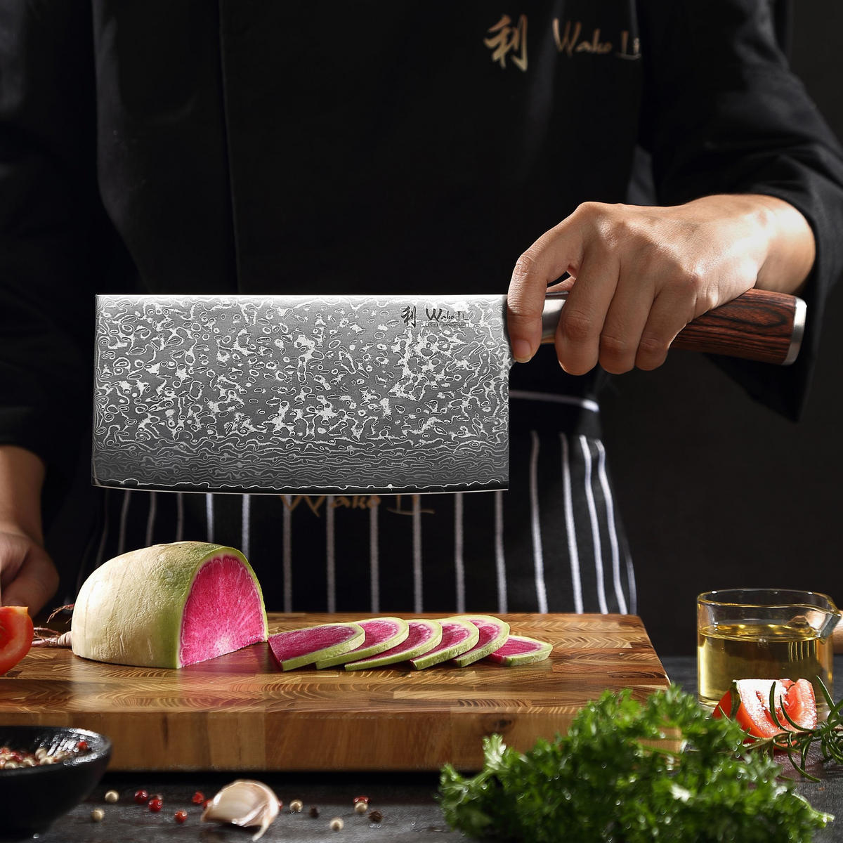 HACKMESSER 19 cm - Braun, Holz/Metall (33cm) - Wakoli