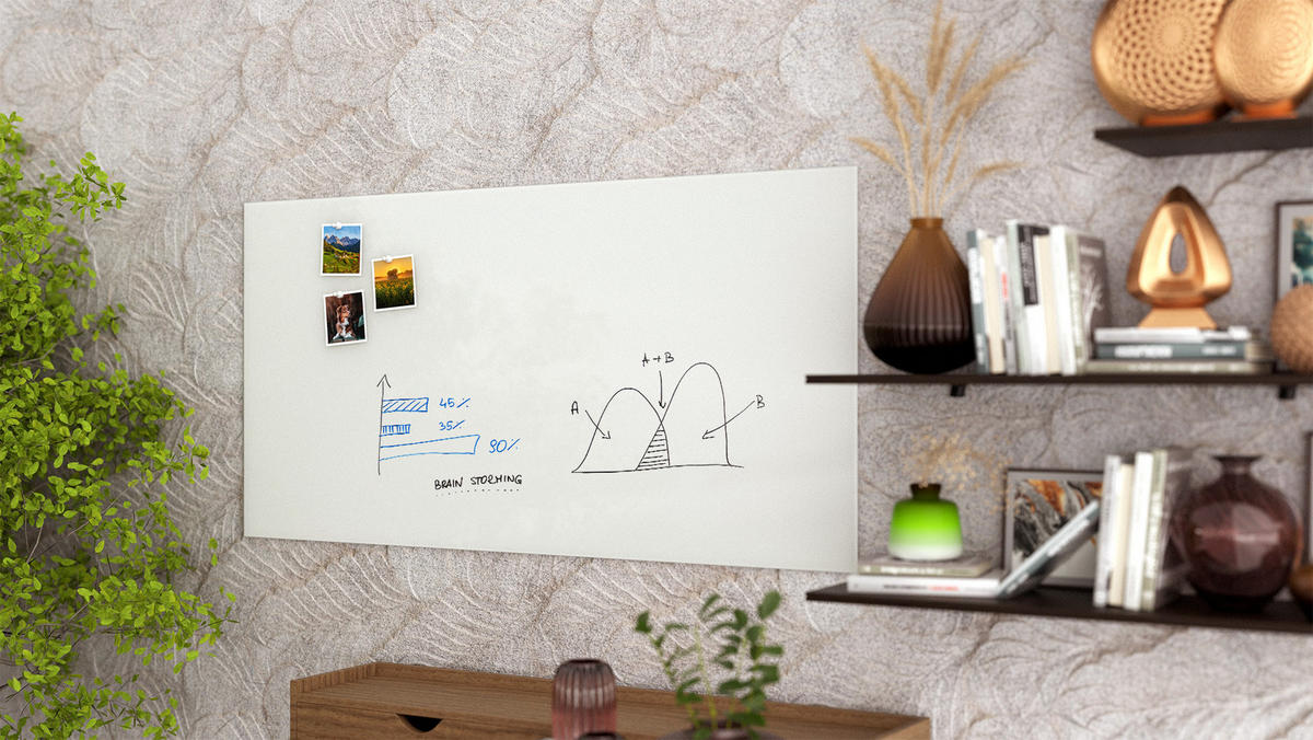 GLASBOARD Weiß 120x60cm - Weiß, Glas (120/60/0.7cm) - ALLboards