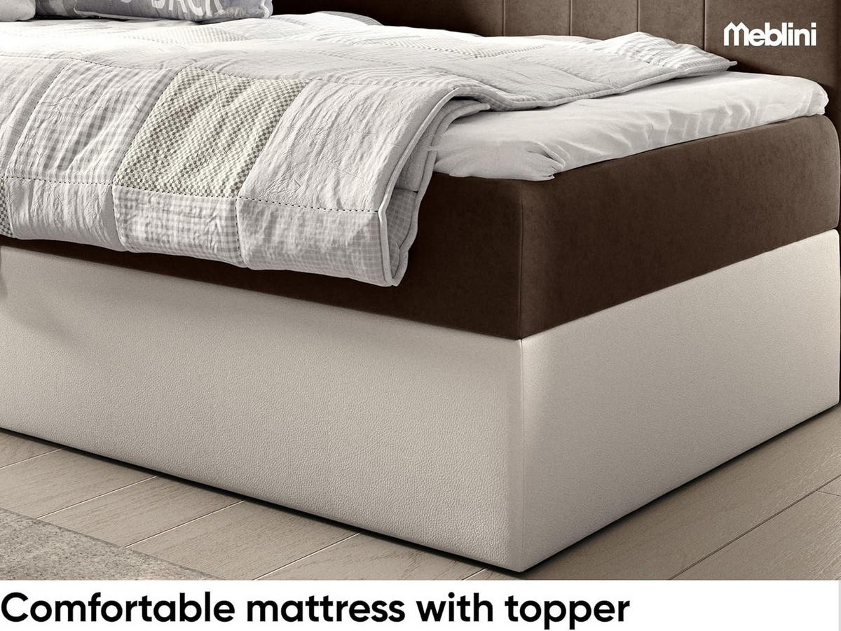 KINDERBETT GARETH 2 - Braun/Weiß, Holzwerkstoff (91/201cm) - Meblini