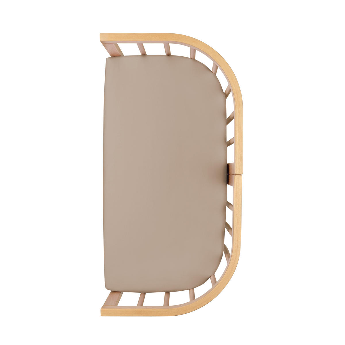 CEARȘAF cu elastic pentru bebe pătuț atașabil 7in1 - taupe, material textil (37/73cm) - waldin