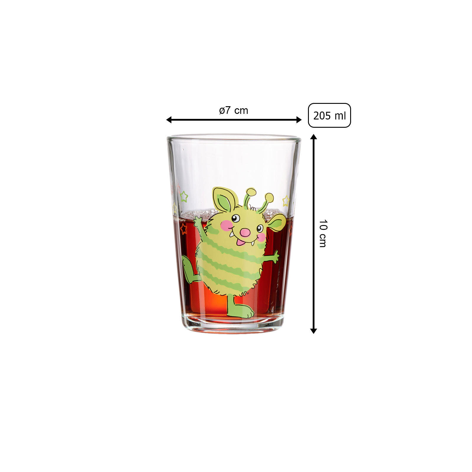KINDERGLÄSER Monsterchen bunt 205 ml 6er Set - Multicolor, Glas (0.205L) - Ritzenhoff Breker