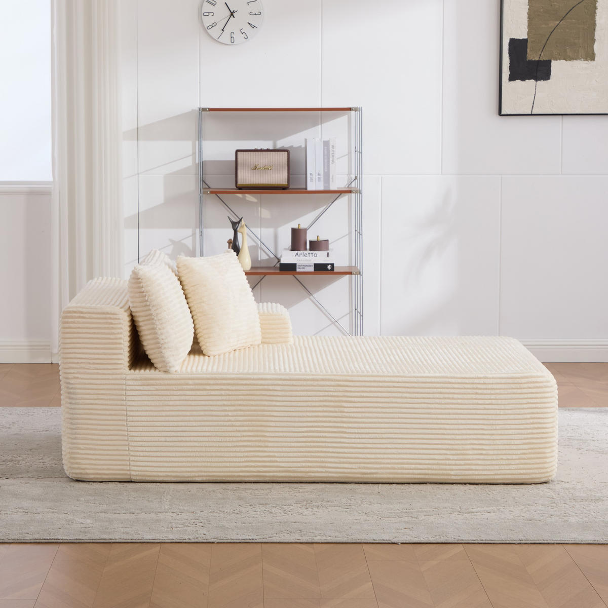 SOFAELEMENT 174/100/74.5 cm Elfenbein mit rutschfestem Boden - Ecru, Textil (100/74.5/174cm) - Oxeza