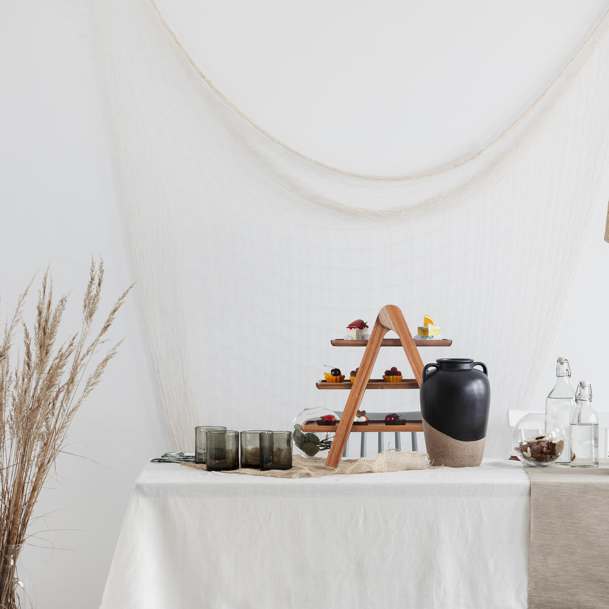 ETAGERE - hnedá, drevo (41/38cm) - Relaxdays