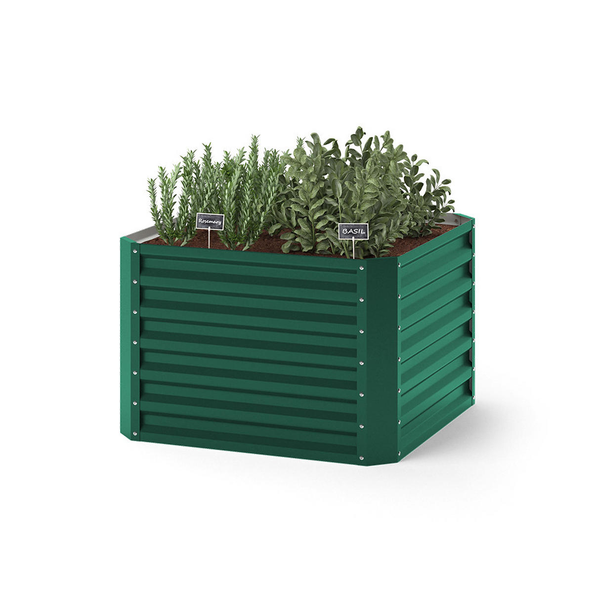 HOCHBEET Grün 90 x 90 cm - Grün, Metall (90/60/90cm) - OK-Living