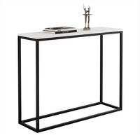 KONSOLENTISCH IRMA in 100/30/80 cm, Schwarz / Weiß matt - Schwarz/Weiß, Holzwerkstoff/Metall (30/100/80cm) - Idohome