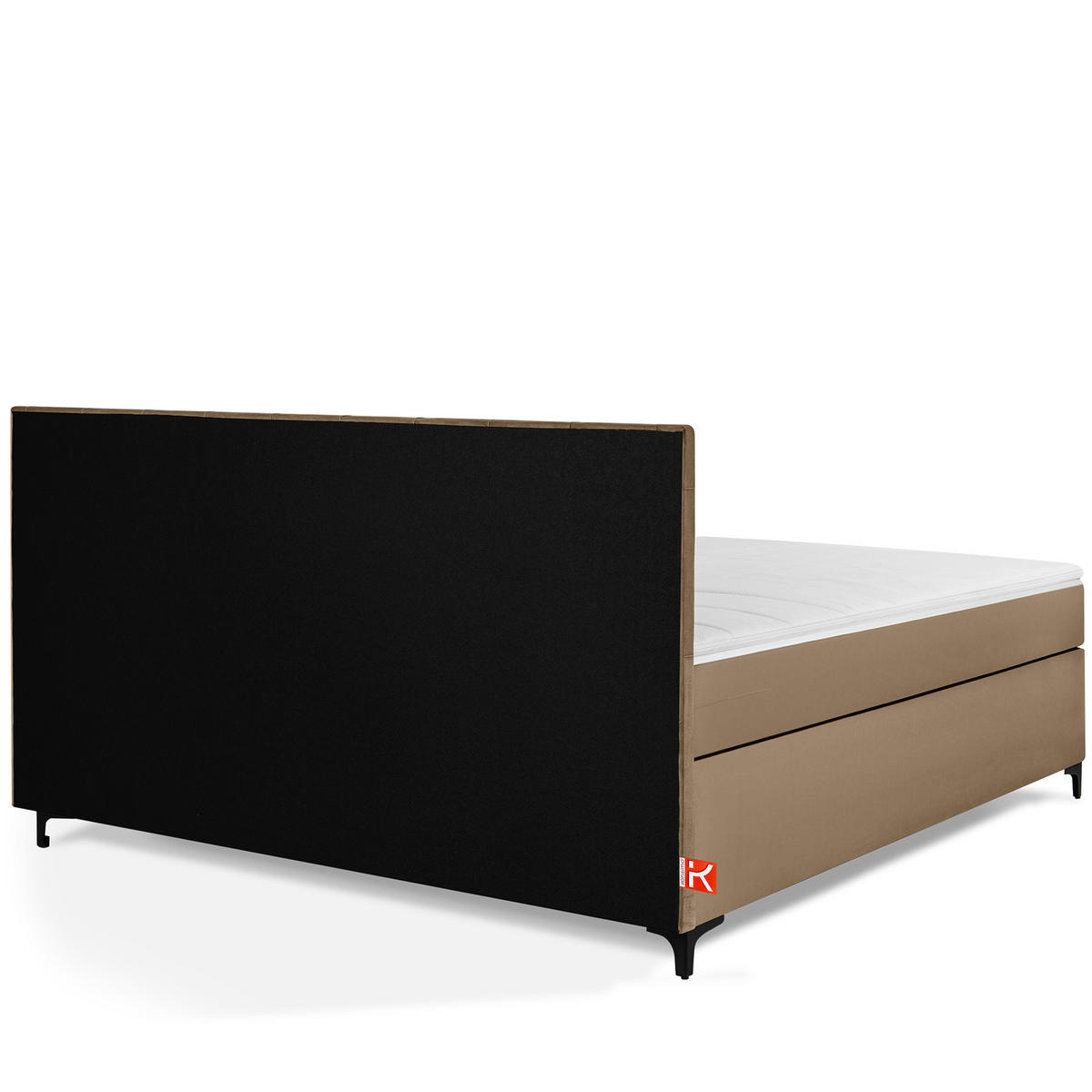 POLSTERBETT ARDEA, Dunkelbeige - Hellbraun/Schwarz, Holz/Holzwerkstoff (180/200cm) - KONSIMO®